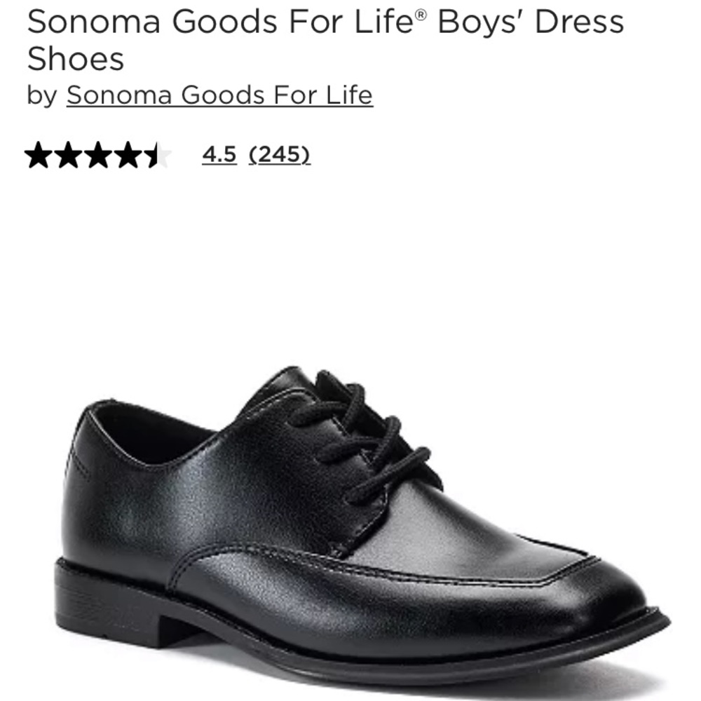 Boys black dress shoes